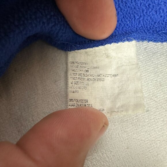 Women's Blue Fleece Scarf 100% Polyester - Picture 3 of 3